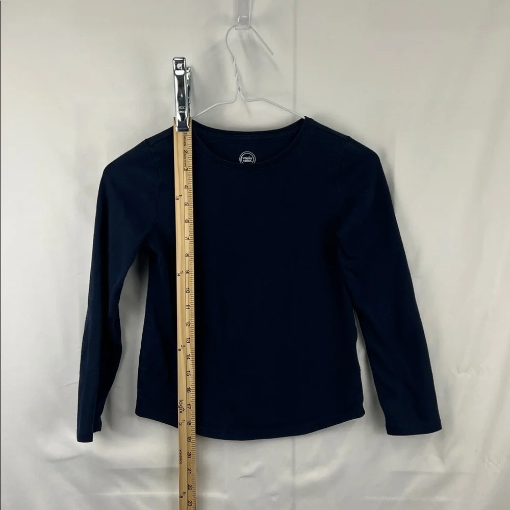 Wonder Nation - Girl’s Long Sleeve Top - Medium - Size 7/8 - Navy Blue